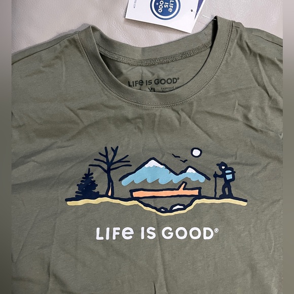 NWT - Life is Good Men’s Hiking Graphic Tee - Size XL - Picture 5 of 8
